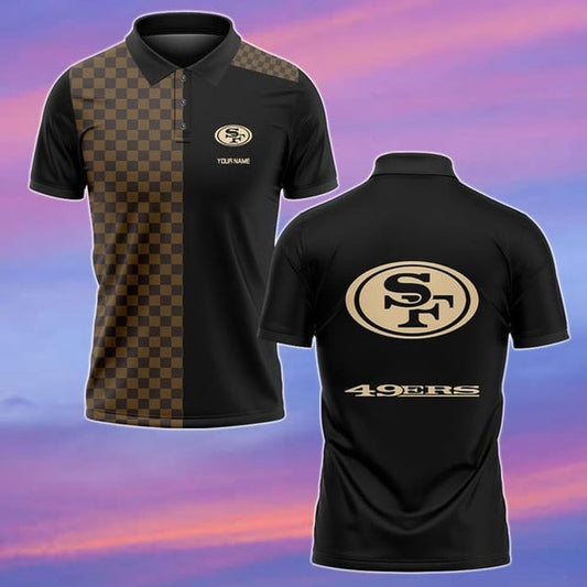 San Francisco 49ers Personalized Adult Polo Shirt 004