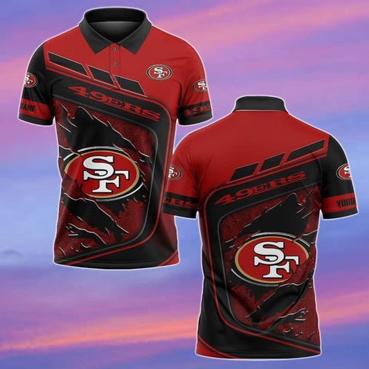 San Francisco 49ers Personalized Adult Polo Shirt 007