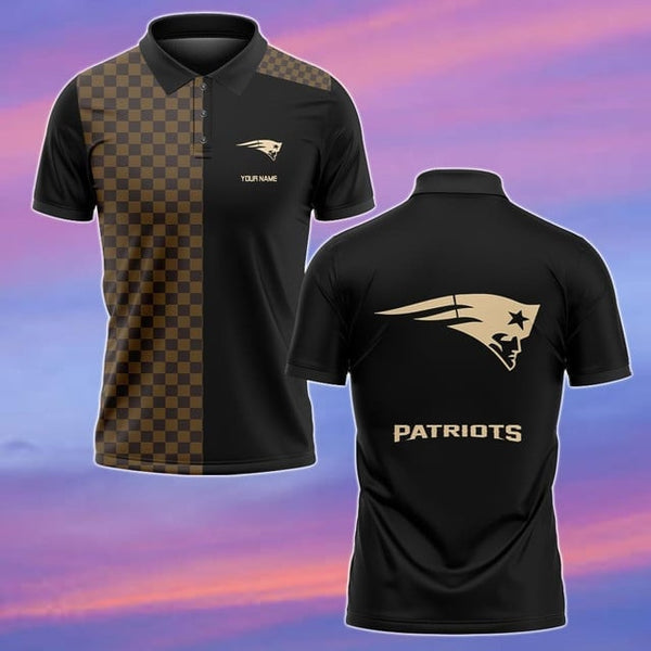 New England Patriots Personalized Adult Polo Shirt 004