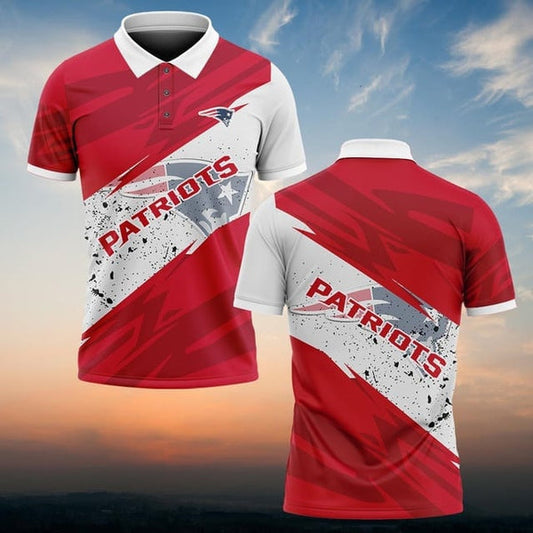 New England Patriots Personalized Adult Polo Shirt 008