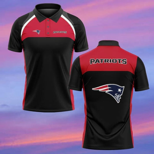 New England Patriots Personalized Adult Polo Shirt 003