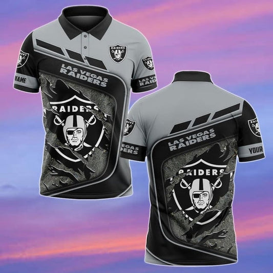 Las Vegas Raiders Personalized Adult Polo Shirt 007