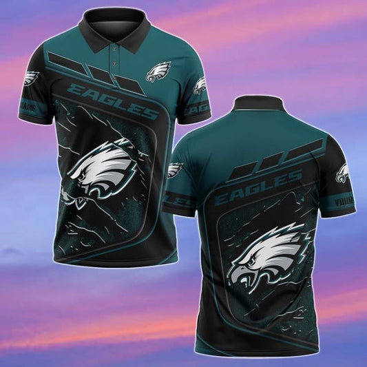 Philadelphia Eagles Personalized Adult Polo Shirt 007