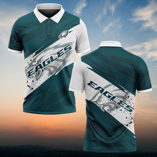 Philadelphia Eagles Personalized Adult Polo Shirt 008
