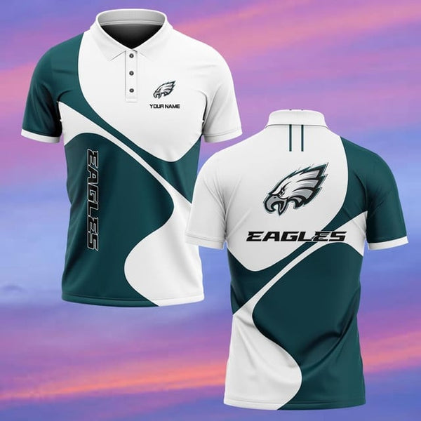 Philadelphia Eagles Personalized Adult Polo Shirt 005