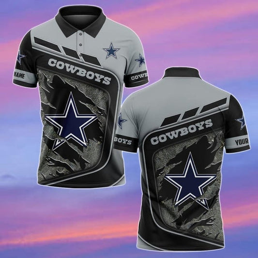Dallas Cowboys Personalized Adult Polo Shirt 007
