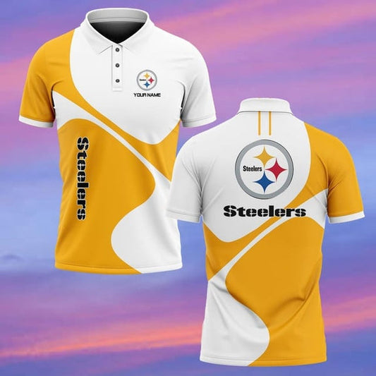 Pittsburgh Steelers Personalized Adult Polo Shirt 005