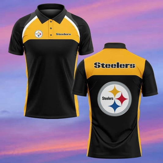 Pittsburgh Steelers Personalized Adult Polo Shirt 003
