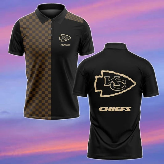 Kansas City Chiefs Personalized Adult Polo Shirt 004