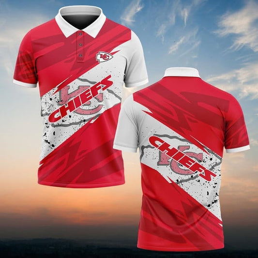 Kansas City Chiefs Personalized Adult Polo Shirt 008