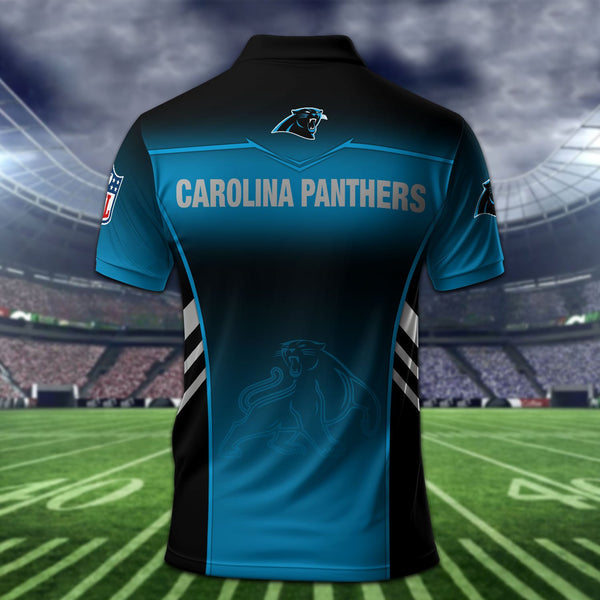 Carolina Panthers Personalized Adult Polo Shirt 010