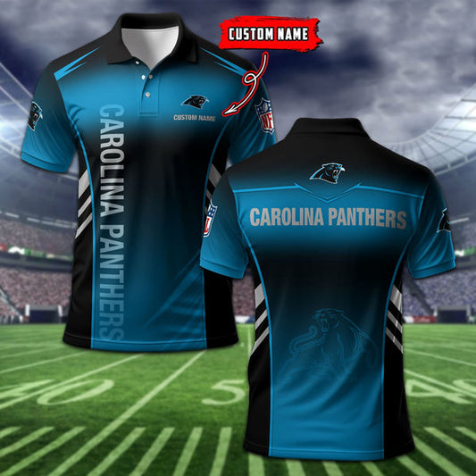 Carolina Panthers Personalized Adult Polo Shirt 010