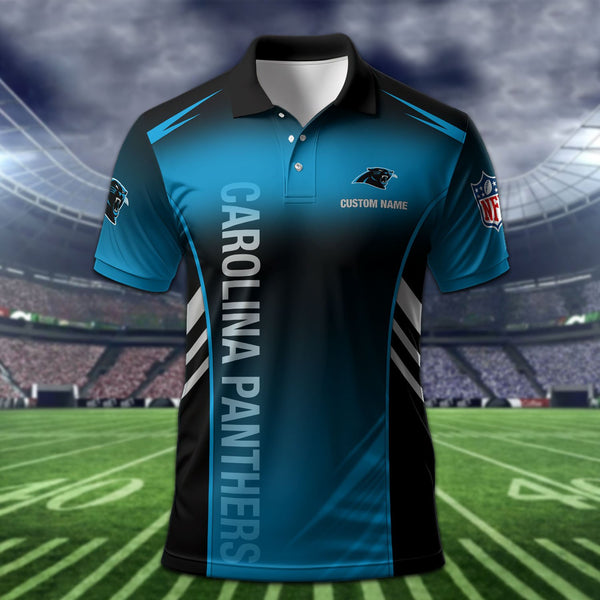 Carolina Panthers Personalized Adult Polo Shirt 010