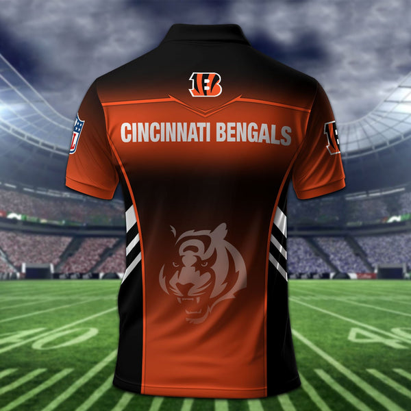 Cincinnati Bengals Personalized Adult Polo Shirt 010