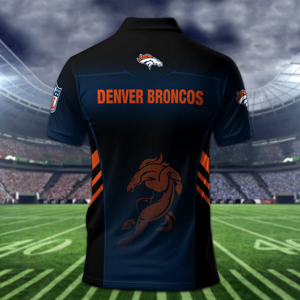 Denver Broncos Personalized Adult Polo Shirt 010