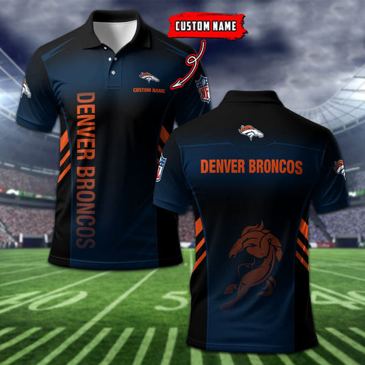 Denver Broncos Personalized Adult Polo Shirt 010