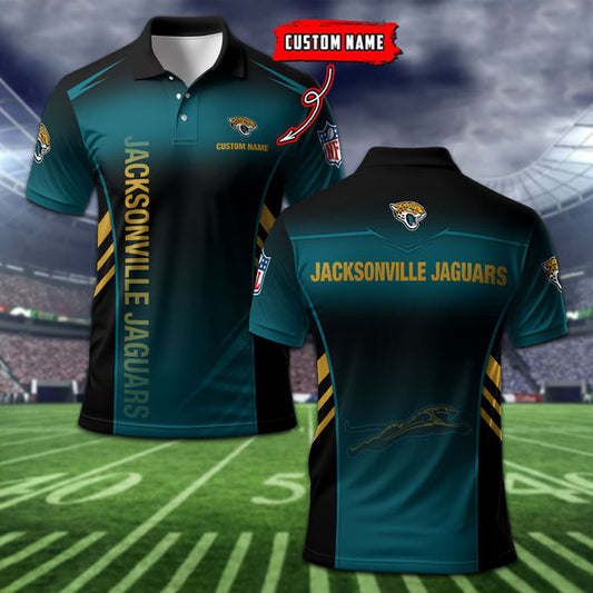 Jacksonville Jaguars Personalized Adult Polo Shirt 010