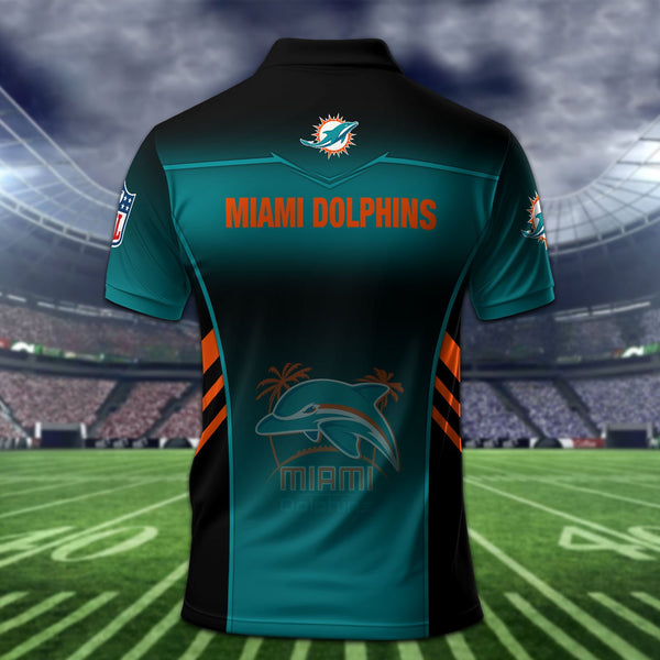 Miami Dolphins Personalized Adult Polo Shirt 010
