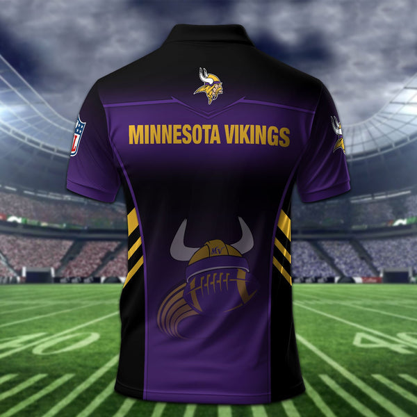 Minnesota Vikings Personalized Adult Polo Shirt 010