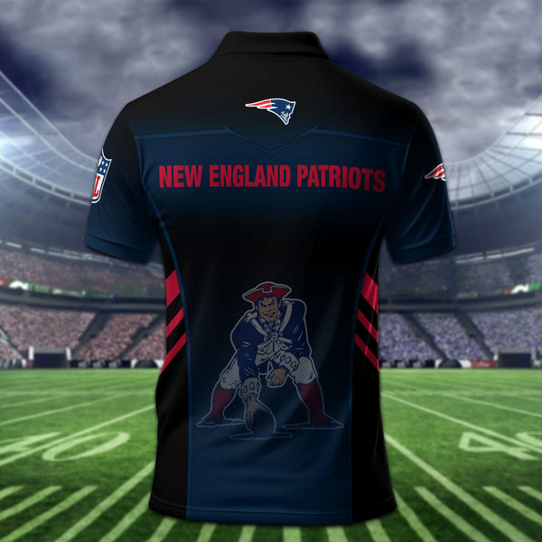 New England Patriots Personalized Adult Polo Shirt 010