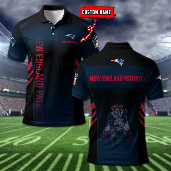 New England Patriots Personalized Adult Polo Shirt 010
