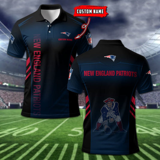 New England Patriots Personalized Adult Polo Shirt 010