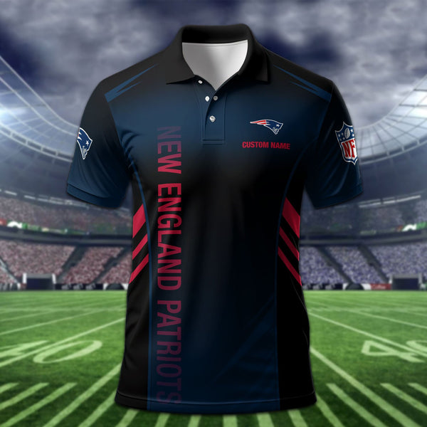 New England Patriots Personalized Adult Polo Shirt 010