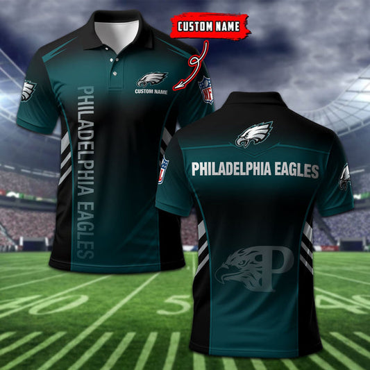 Philadelphia Eagles Personalized Adult Polo Shirt 010