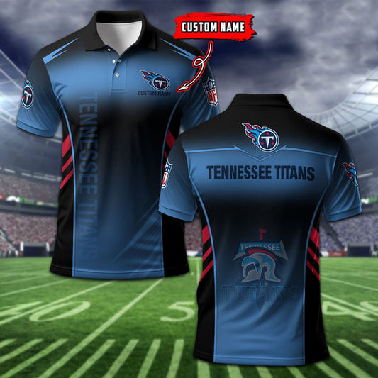 Tennessee Titans Personalized Adult Polo Shirt 010