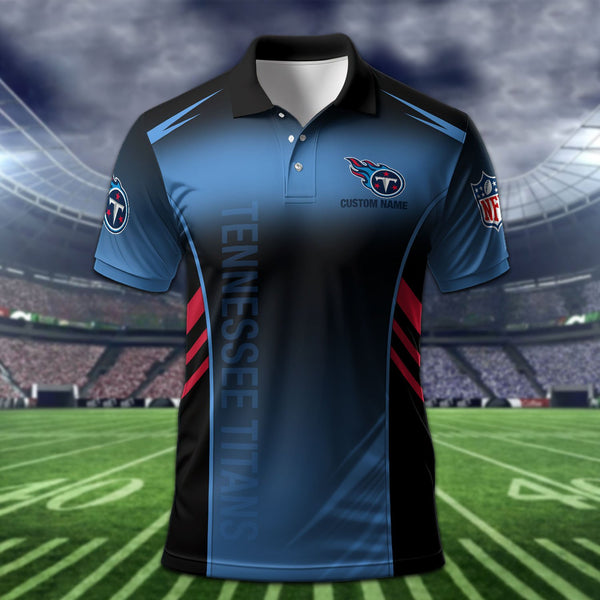 Tennessee Titans Personalized Adult Polo Shirt 010