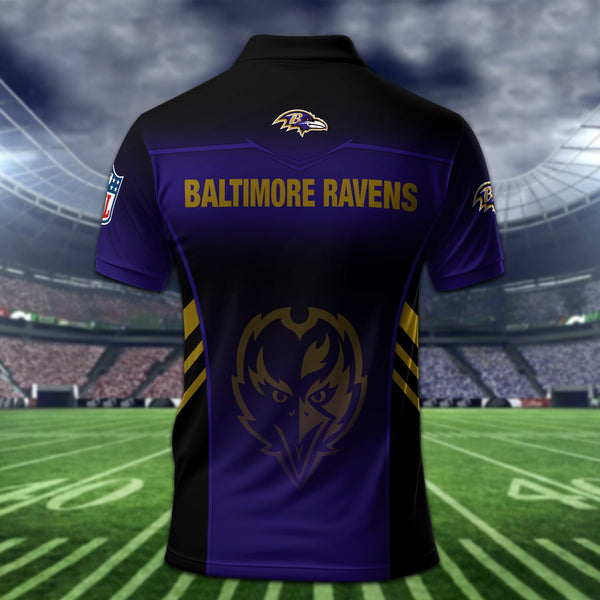 Baltimore Ravens Personalized Adult Polo Shirt 010
