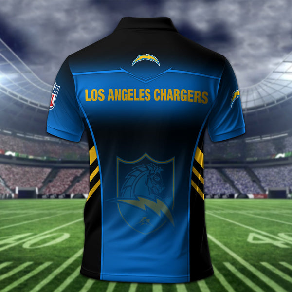 Los Angeles Chargers Personalized Adult Polo Shirt 010