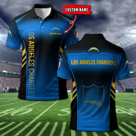 Los Angeles Chargers Personalized Adult Polo Shirt 010