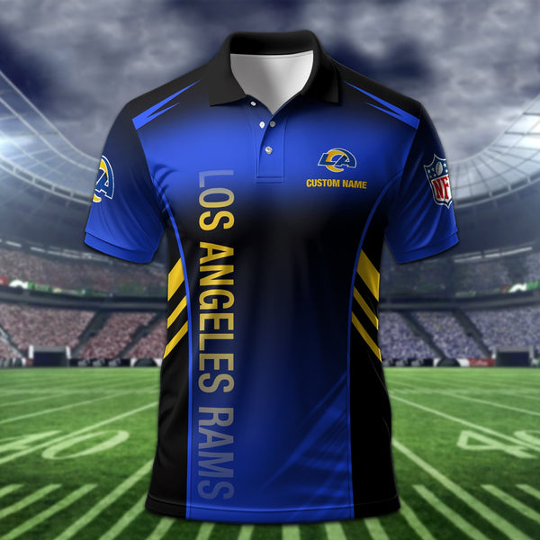 Los Angeles Rams Personalized Adult Polo Shirt 010