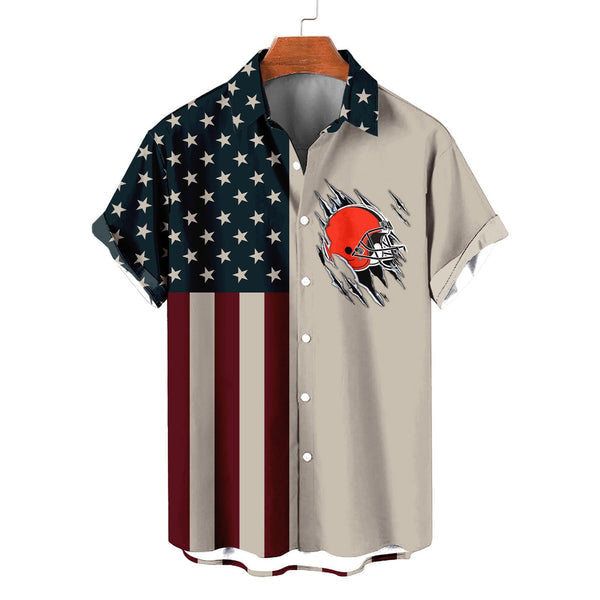 Cleveland Browns 2 (4) Personalized Hawaiian Button down shirt