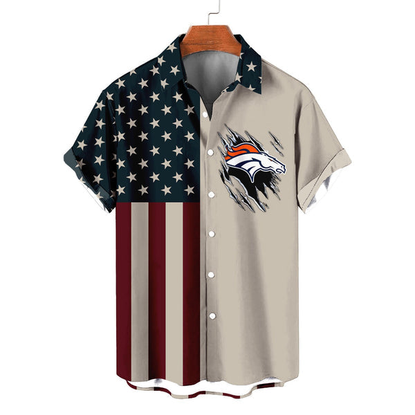 Denver Broncos 2 (12) Personalized Hawaiian Button down shirt