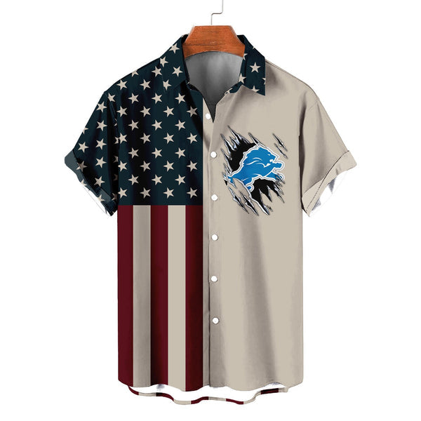 Detroit Lions 2 (5) Personalized Hawaiian Button down shirt