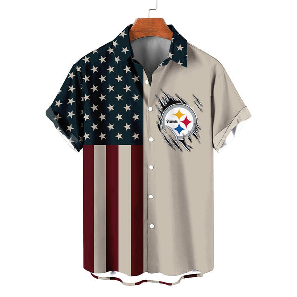 Pittsburgh Steelers 2 (1) Personalized Hawaiian Button down shirt