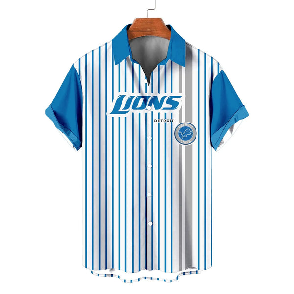 Detroit Lions 2 (3) Personalized Hawaiian Button down shirt