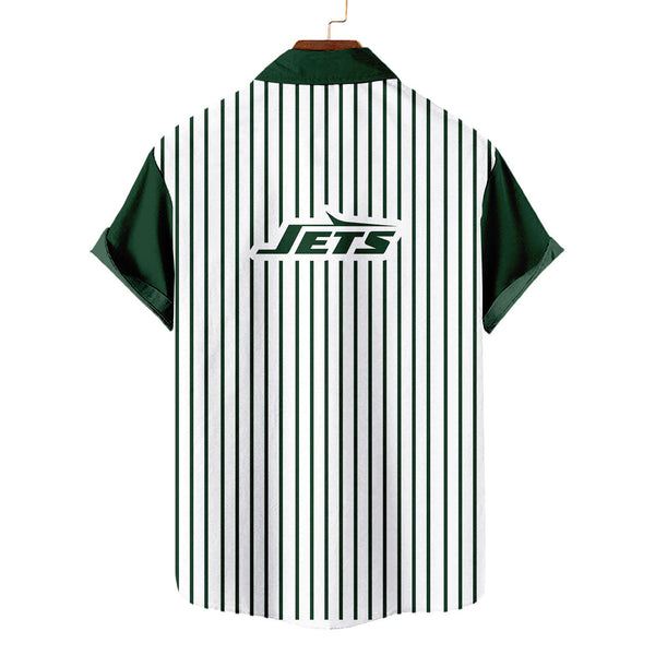 New York Jets 2 (8) Personalized Hawaiian Button down shirt