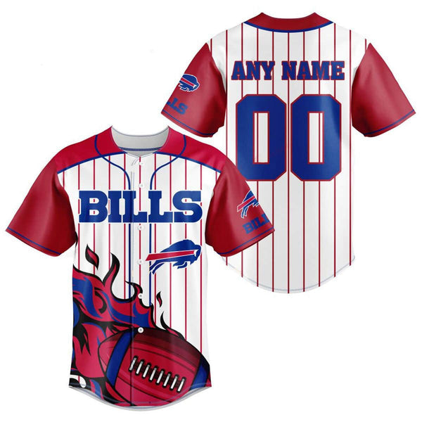 Buffalo Bills Personalized Baseball Jersey 015