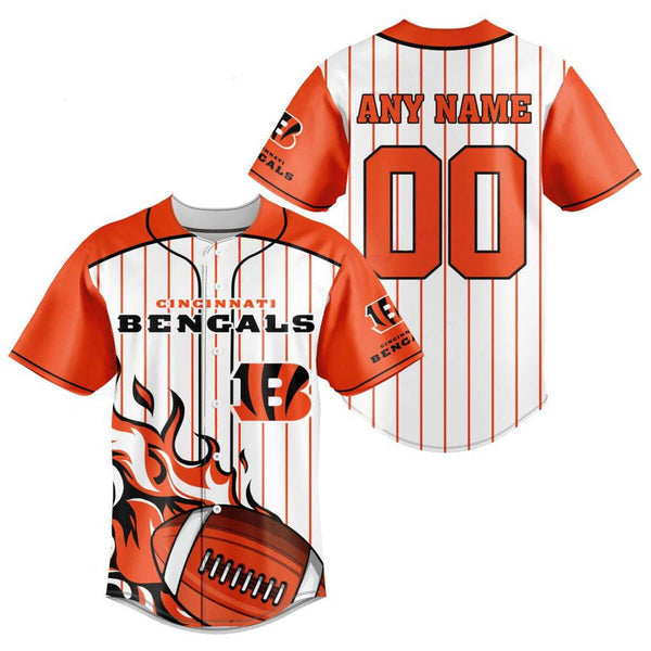 Cincinnati Bengals Personalized Baseball Jersey 011