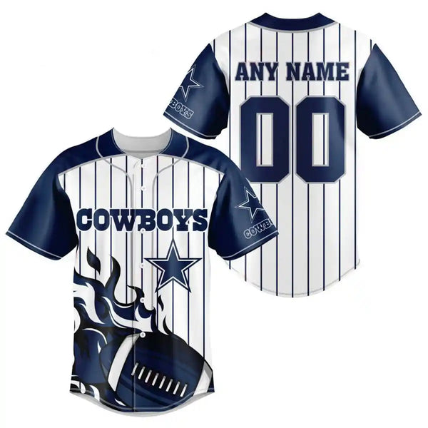 Dallas Cowboys Personalized Baseball Jersey 012