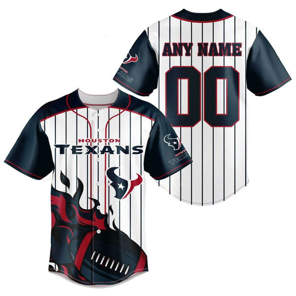 Houston Texans Personalized Baseball Jersey 011