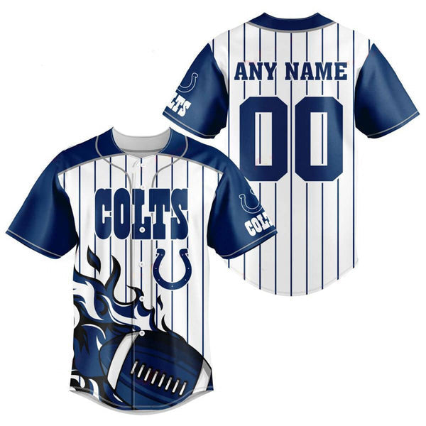 Indianapolis Colts Personalized Baseball Jersey 008