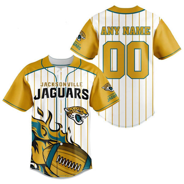 Jacksonville Jaguars Personalized Baseball Jersey 006