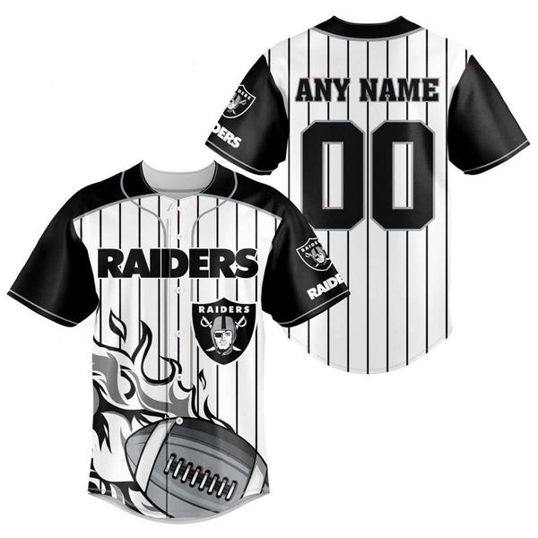 Las Vegas Raiders Personalized Baseball Jersey 009