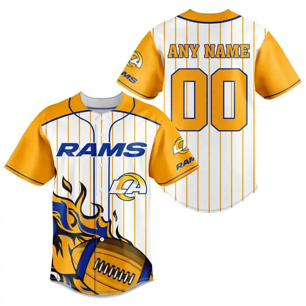 Los Angeles Rams Personalized Baseball Jersey 005