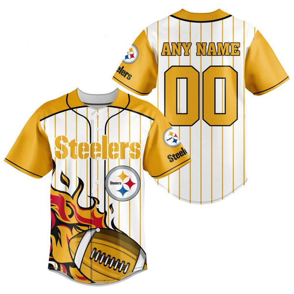Pittsburgh Steelers Personalized Baseball Jersey 009