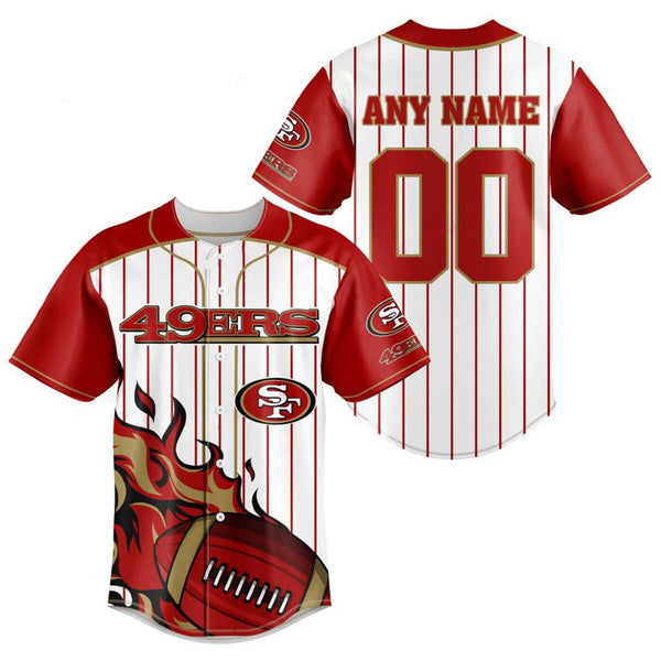 San Francisco 49ers Personalized Baseball Jersey 009